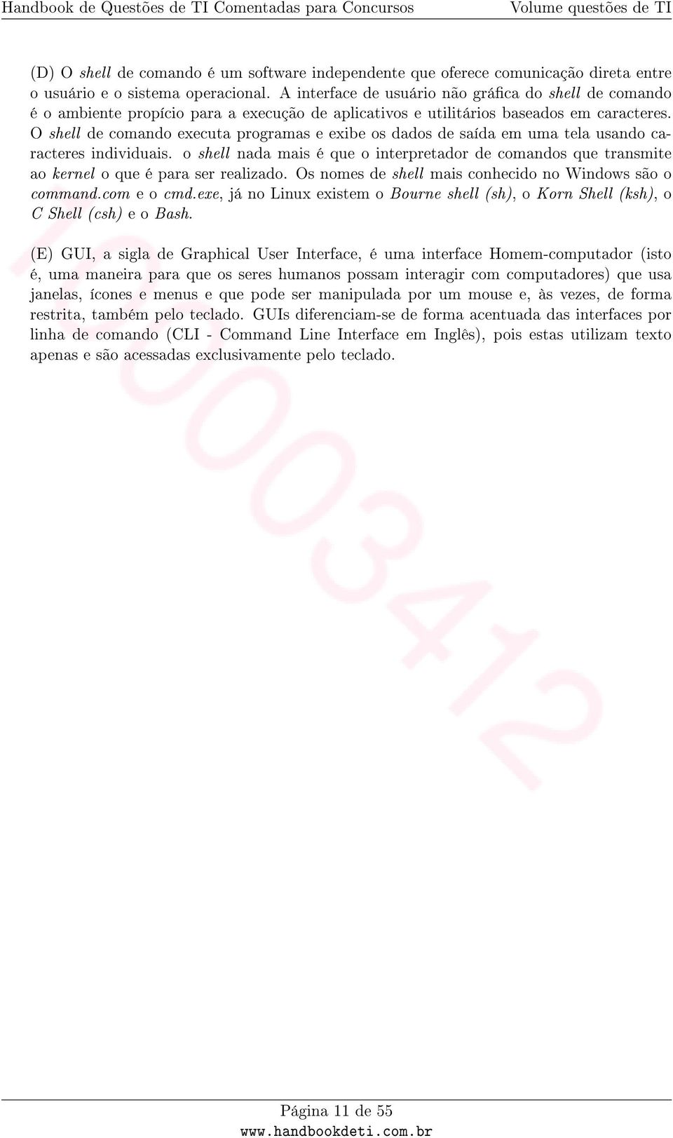 O shell de comando executa programas e exibe os dados de saída em uma tela usando caracteres individuais.