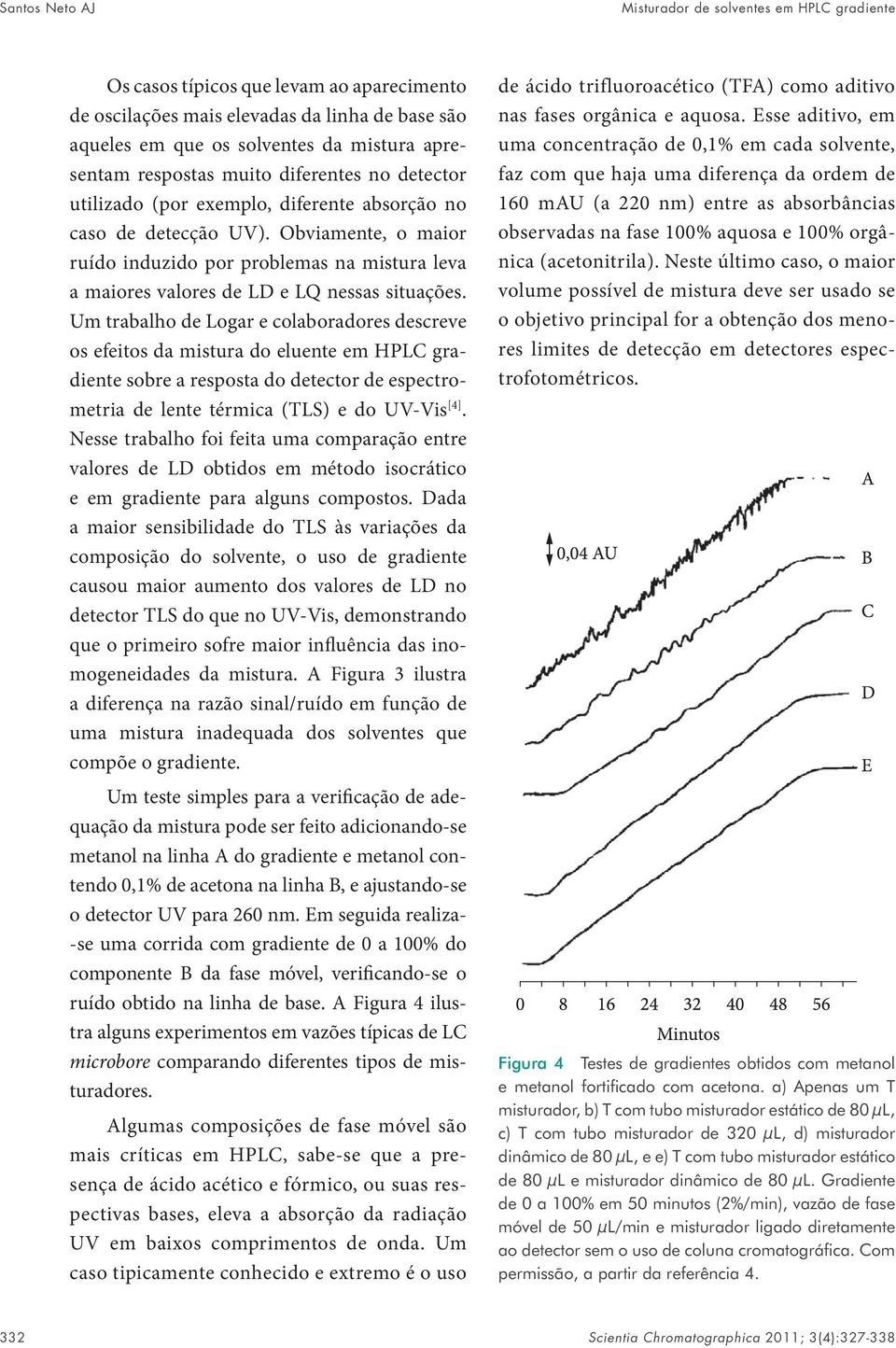 Obviamente, o maior ruído induzido por problemas na mistura leva a maiores valores de LD e LQ nessas situações.