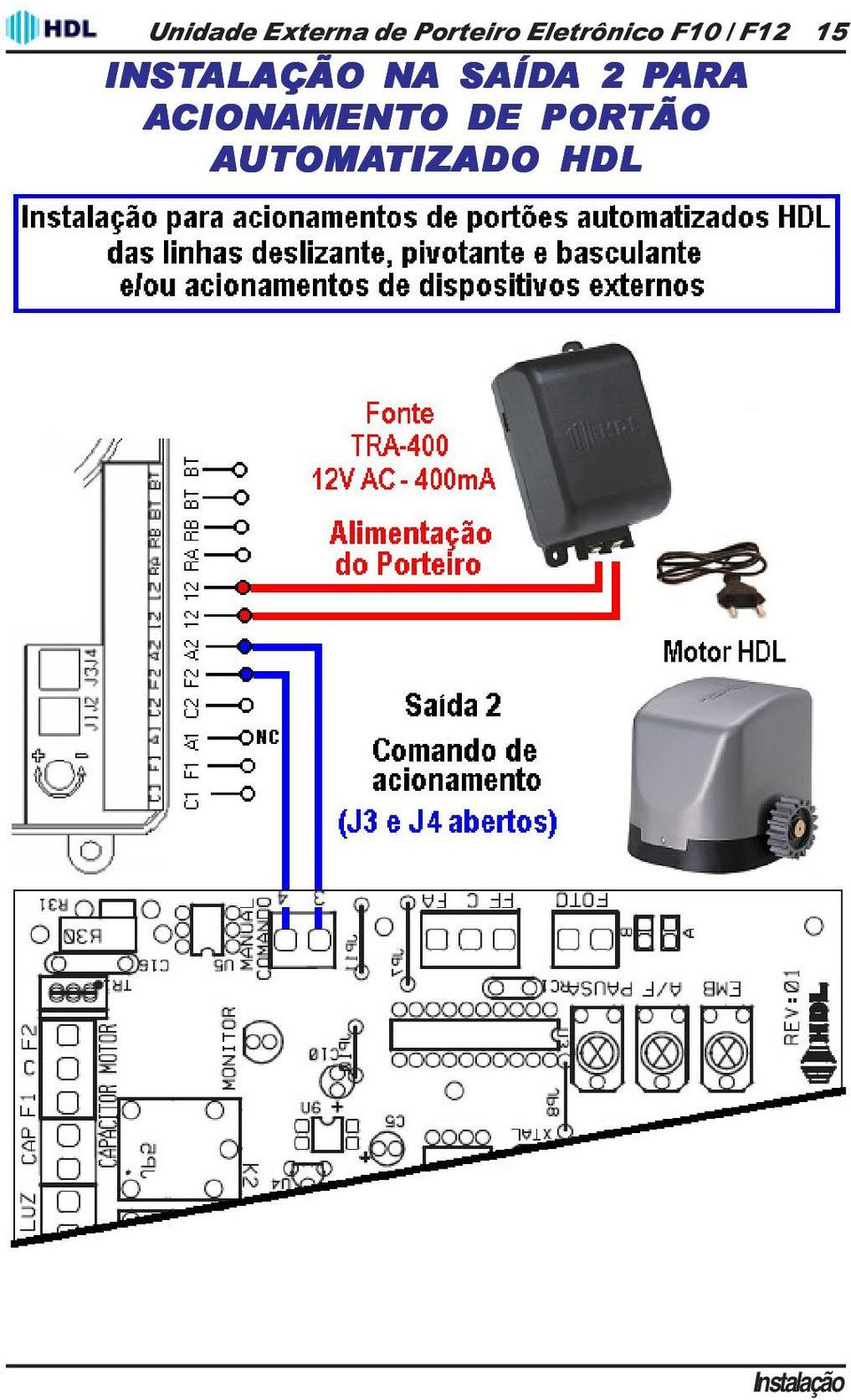 NA SAÍDA A 2 PARA ACION CIONAMENT