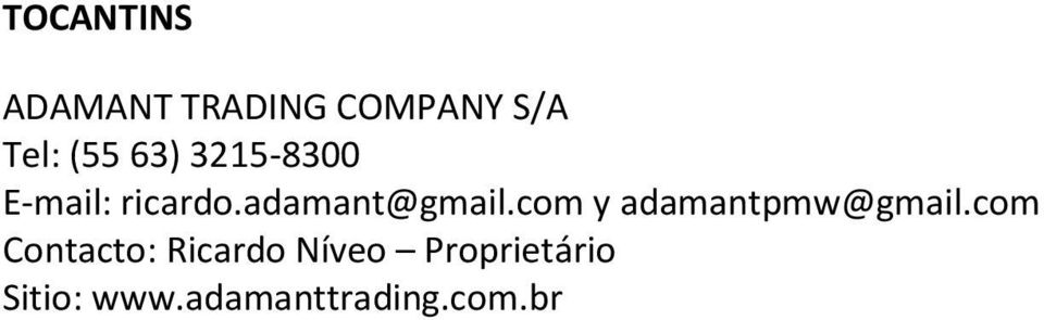 com y adamantpmw@gmail.