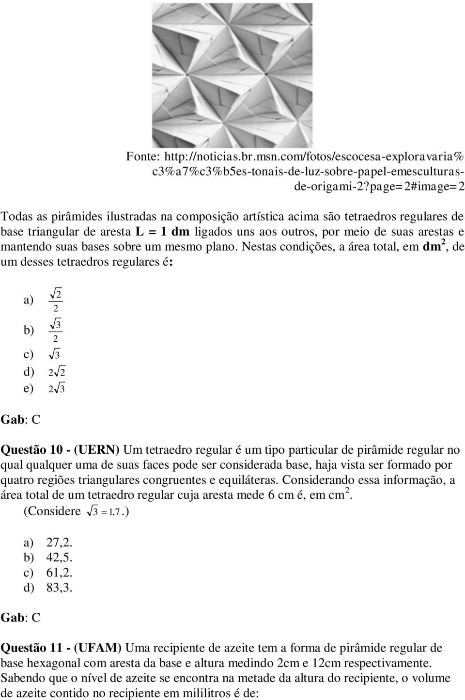 bases sobre um mesmo plano.