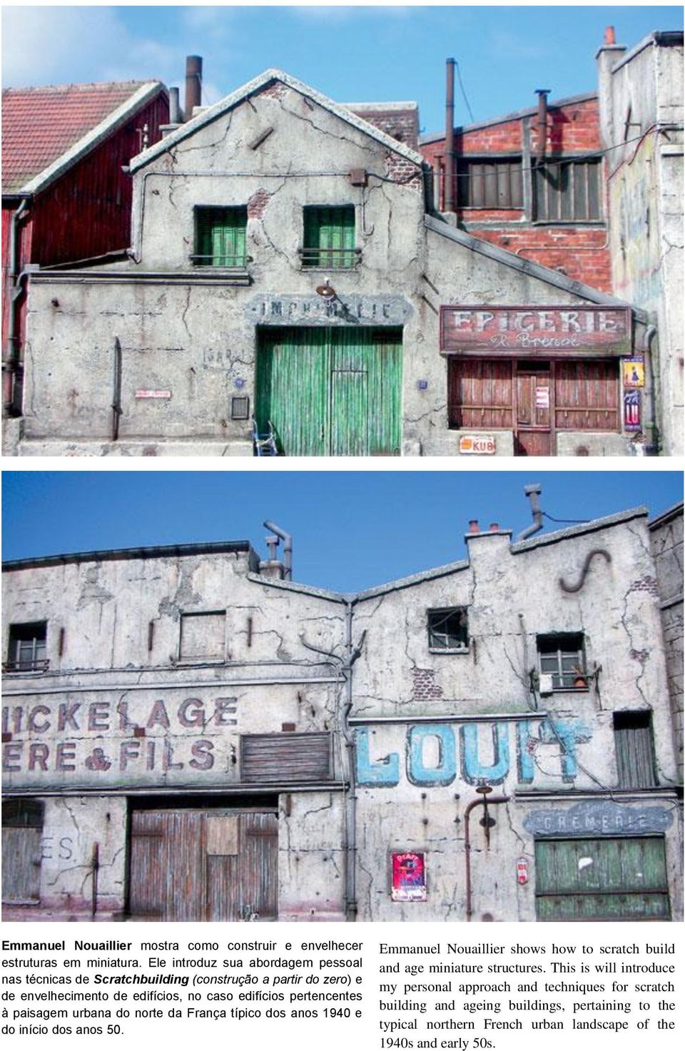 edifícios pertencentes à paisagem urbana do norte da França típico dos anos 1940 e do início dos anos 50.