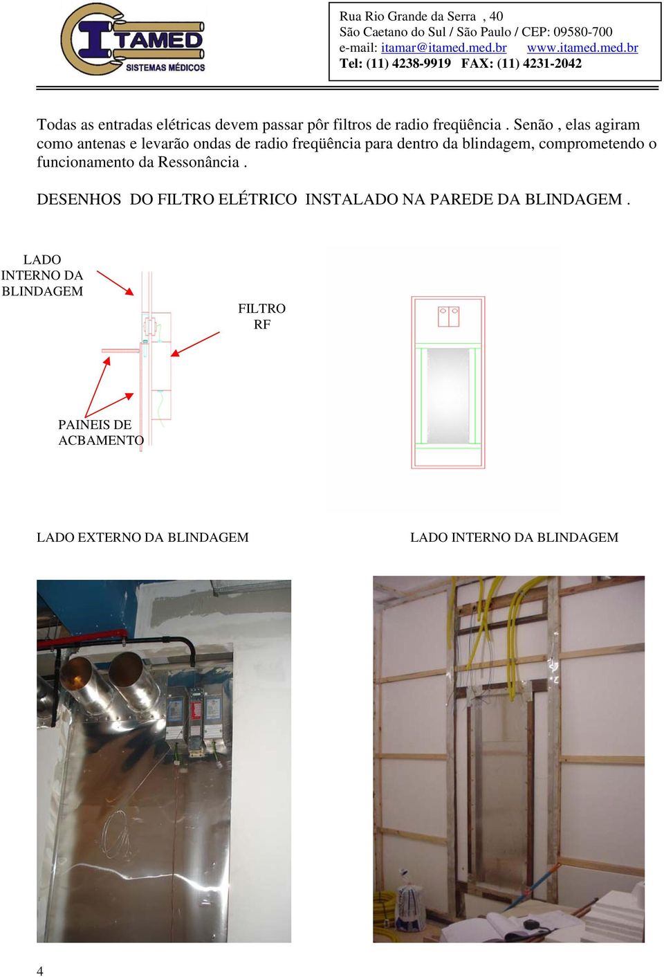 comprometendo o funcionamento da Ressonância.