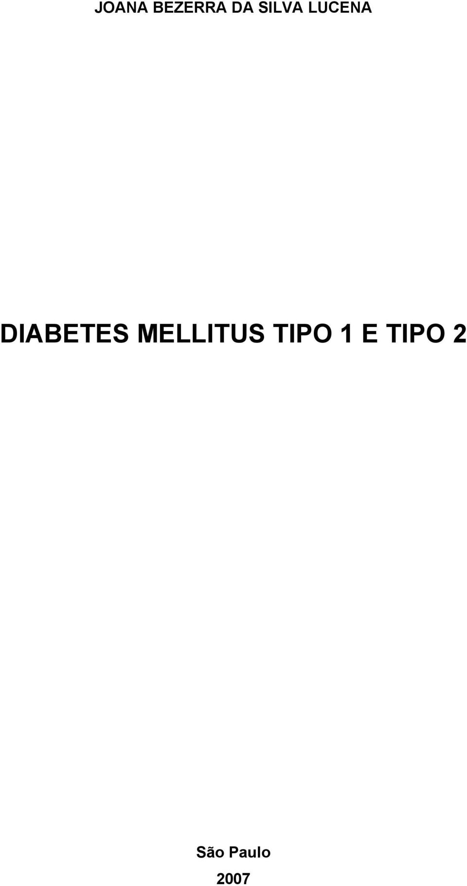 DIABETES MELLITUS