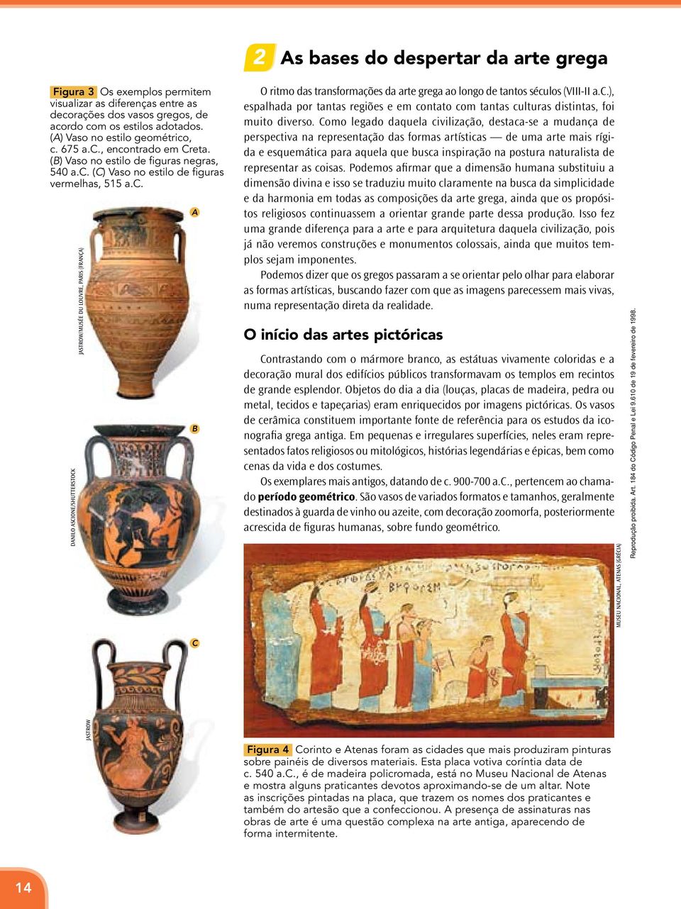 (C) Vaso no estilo de figuras vermelhas, 515 a.c.