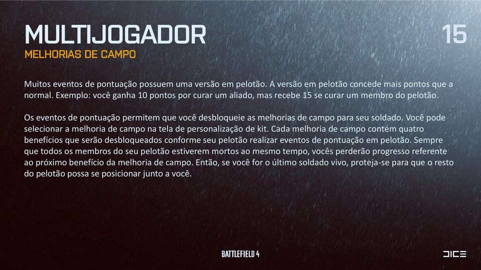 Você pode selecionar a melhoria de campo na tela de personalização de kit.