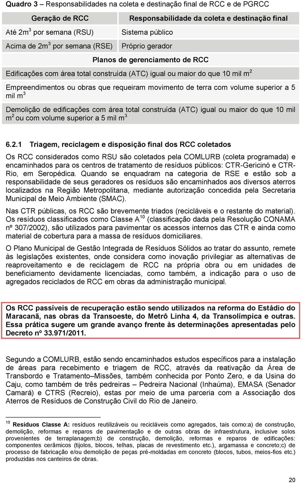 volume superior a 5 mil m 3 Demolição de edificações com área total construída (ATC) igual ou maior do que 10 mil m 2 