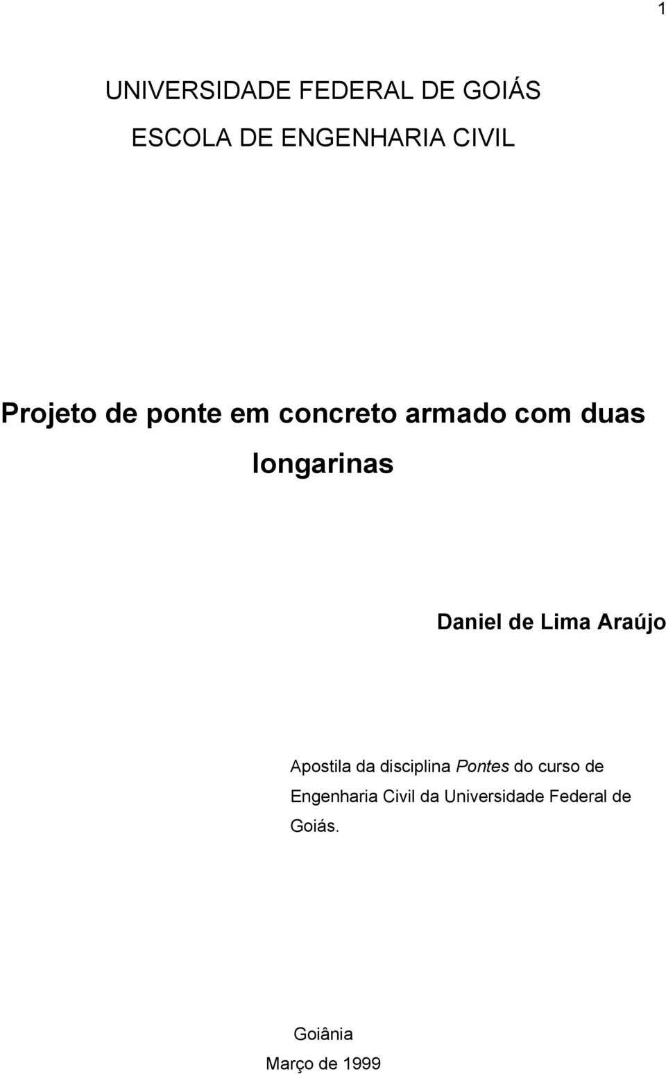 de Lima Araújo Apostila da disciplina Pontes do curso de