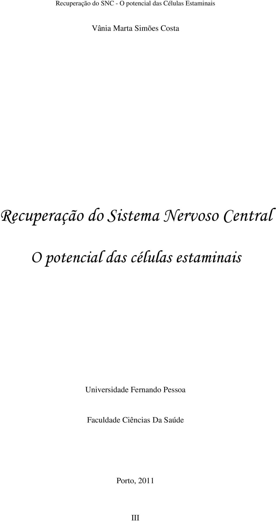 células estaminais Universidade Fernando