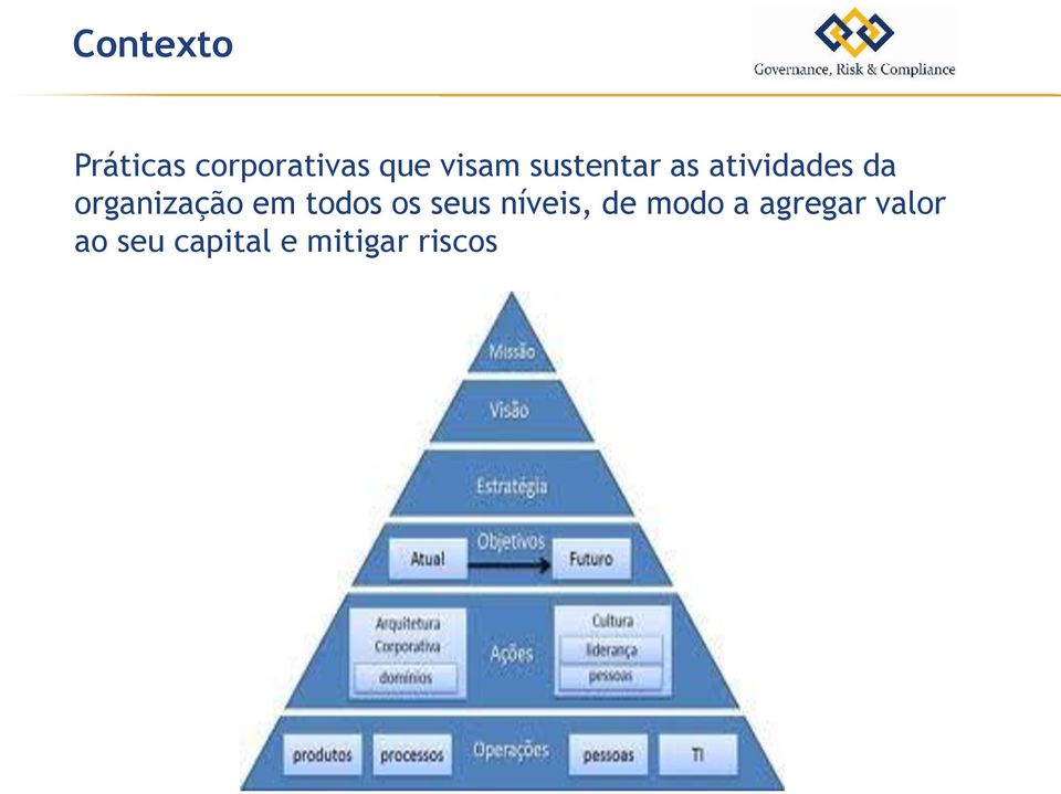 organização em todos os seus níveis, de