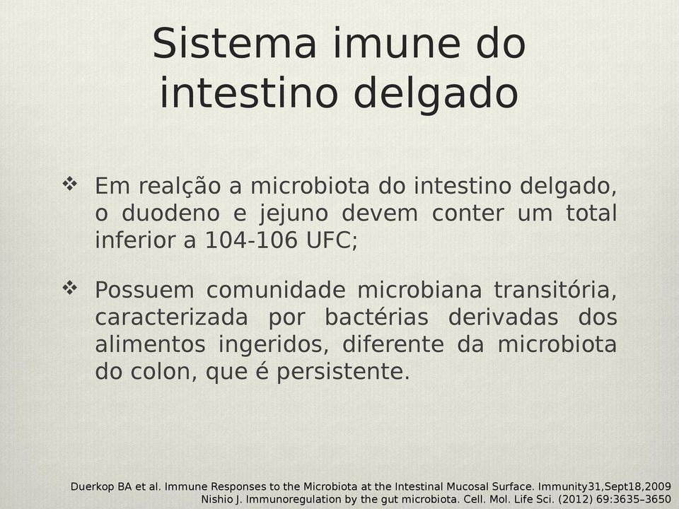 ingeridos, diferente da microbiota do colon, que é persistente. Duerkop BA et al.