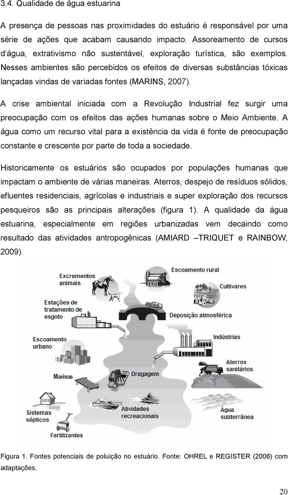 Nesses ambientes são percebidos os efeitos de diversas substâncias tóxicas lançadas vindas de variadas fontes (MARINS, 2007).