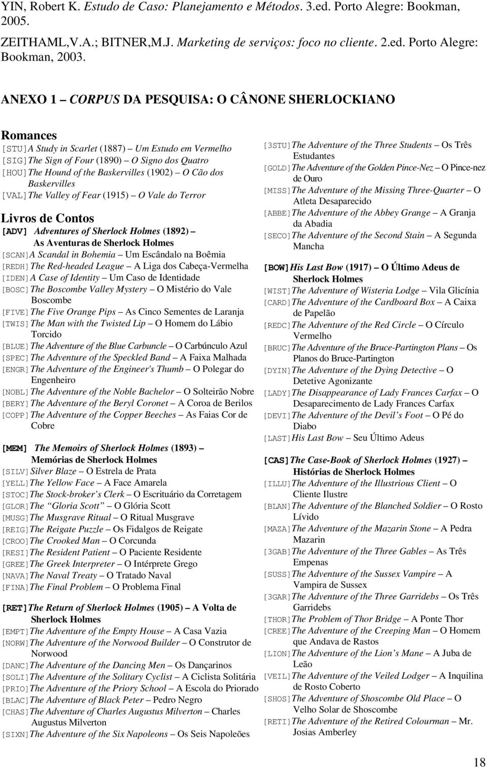 (1902) O Cão dos Baskervilles [VAL]The Valley of Fear (1915) O Vale do Terror Livros de Contos [ADV] Adventures of Sherlock Holmes (1892) As Aventuras de Sherlock Holmes [SCAN]A Scandal in Bohemia Um