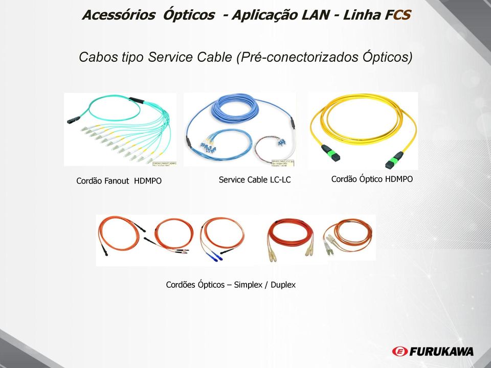 Ópticos) Cordão Fanout HDMPO Service Cable LC-LC