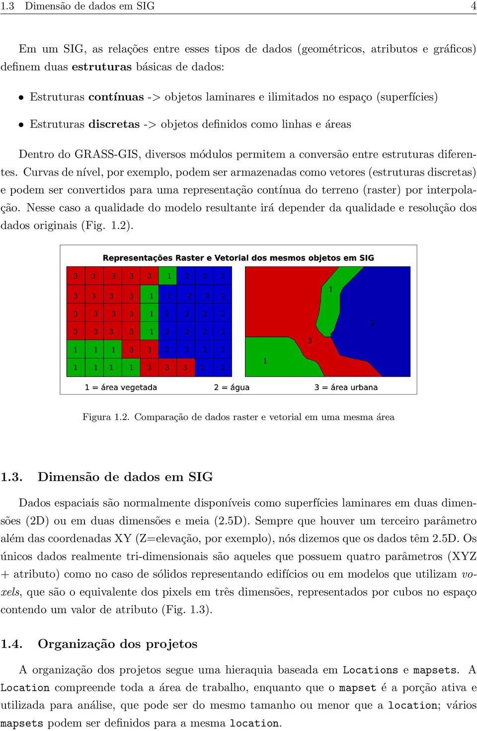 Curvas de nível, por exemplo, podem ser armazenadas como vetores (estruturas discretas) e podem ser convertidos para uma representação contínua do terreno (raster) por interpolação.