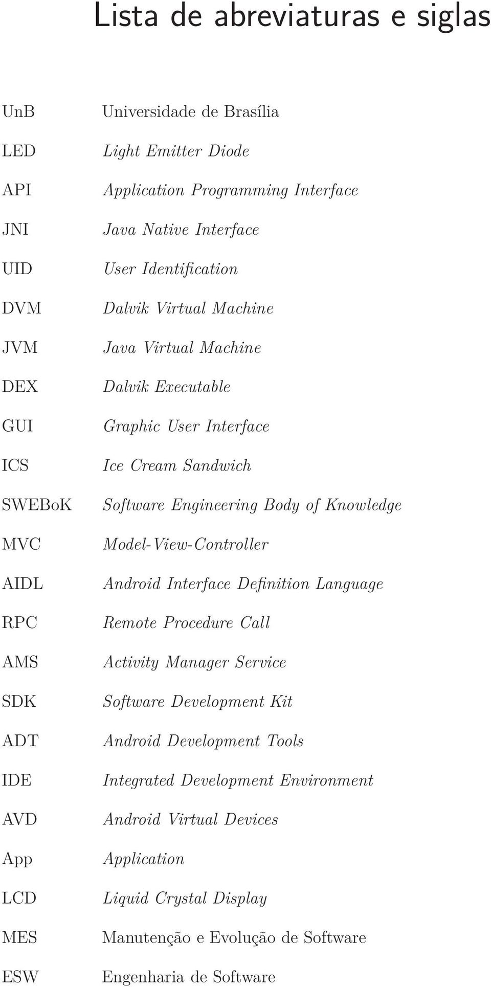 Sandwich Software Engineering Body of Knowledge Model-View-Controller Android Interface Definition Language Remote Procedure Call Activity Manager Service Software