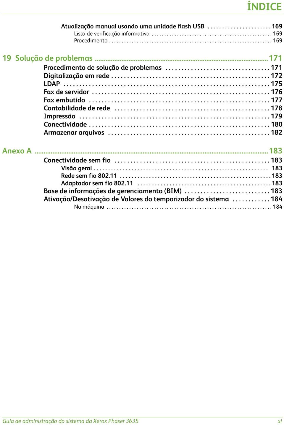 ................................................. 172 LDAP................................................................. 175 Fax de servidor........................................................ 176 Fax embutido.
