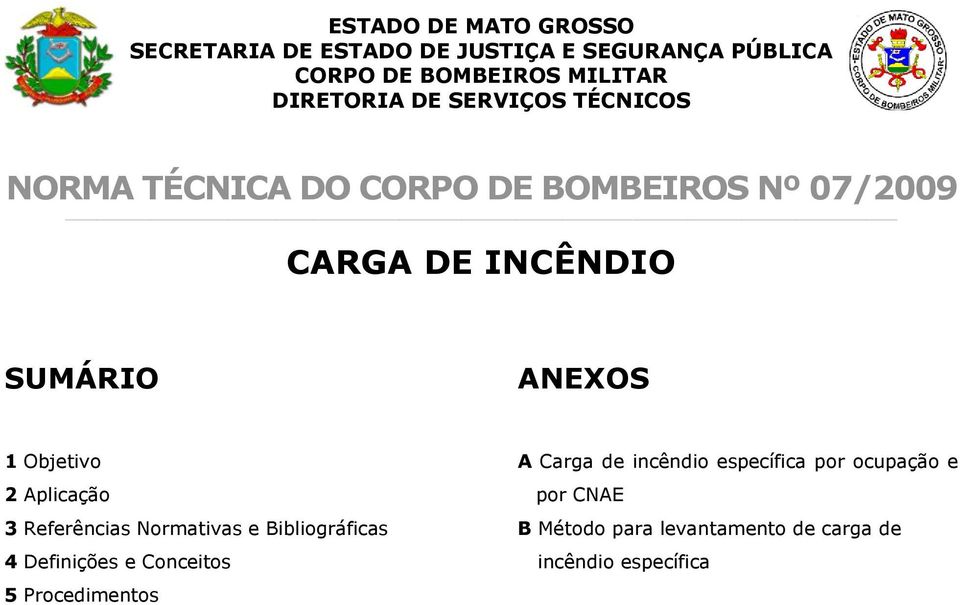 ANEXOS 1 Objetivo 2 Aplicação 3 Referências Normativas e Bibliográficas 4 Definições e Conceitos 5