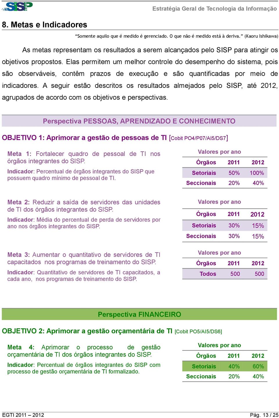 Elas permitem um melhor controle do desempenho do sistema, pois são observáveis, contêm prazos de execução e são quantificadas por meio de indicadores.