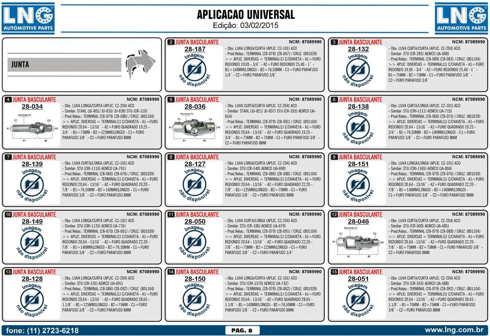 AEMCO (JA-608) - Prod.Relac.: TERMINAL (28-089) (28-083) / CRUZ.