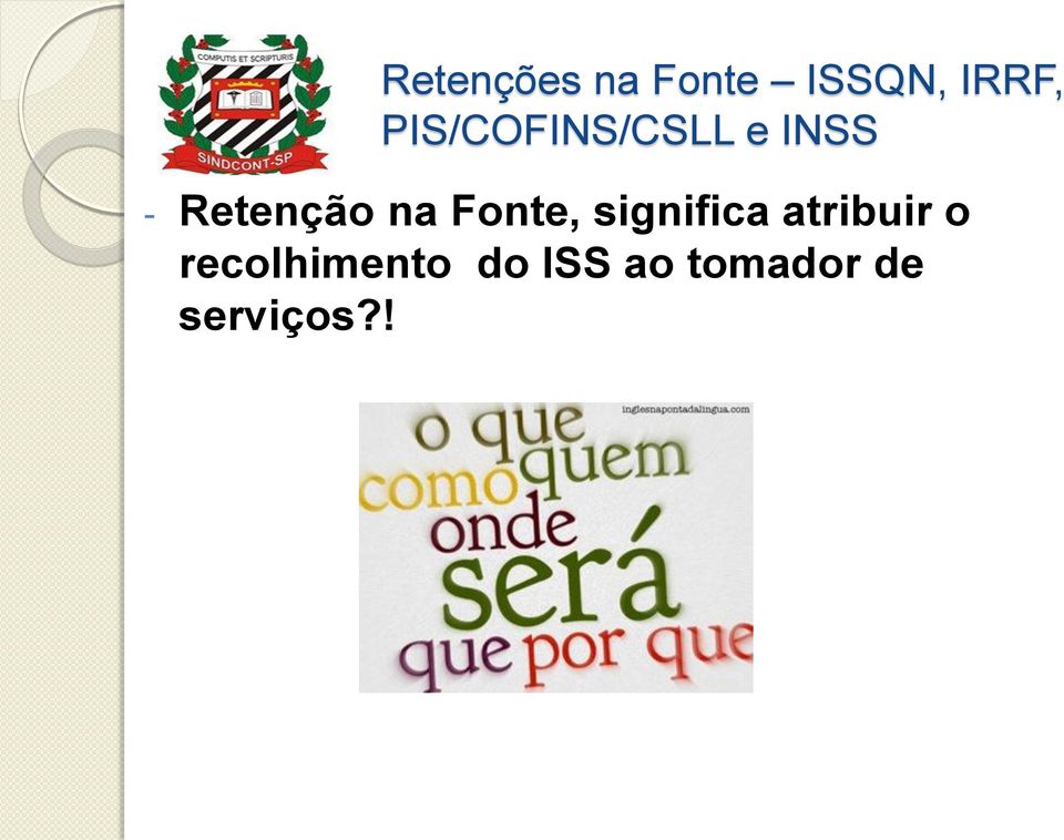 recolhimento do ISS