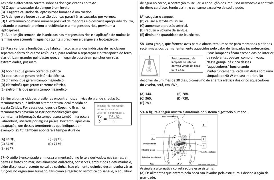 (D) O extermínio do maior número possível de roedores e o descarte apropriado do lixo, evitando o acúmulo próximo a residências e a margens dos rios, previnem a leptospirose.