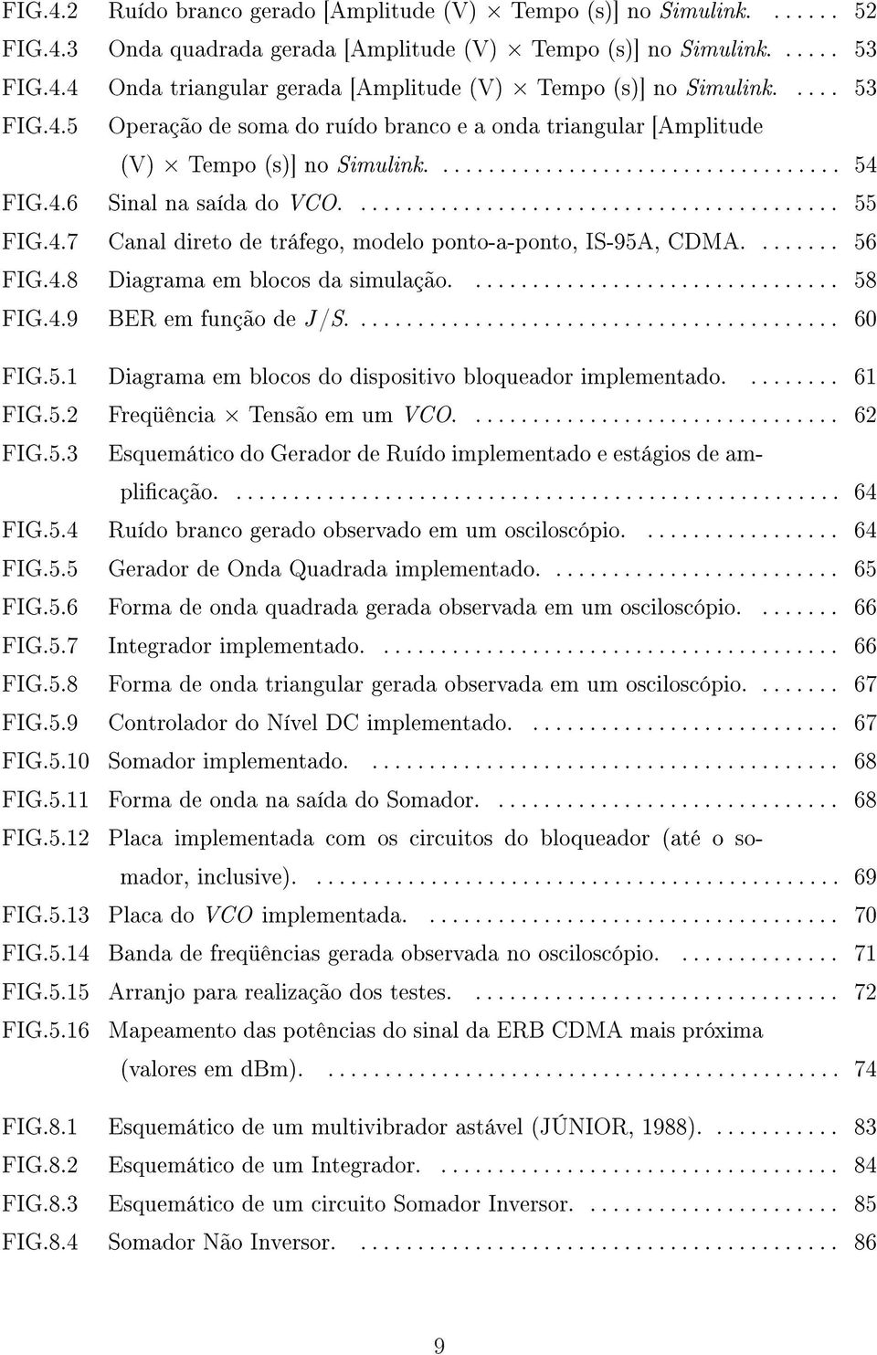 4.7 Canal direto de tráfego, modelo ponto-a-ponto, IS-95A, CDMA........ 56 FIG.4.8 Diagrama em blocos da simulação................................. 58 FIG.4.9 BER em função de J/S........................................... 60 FIG.