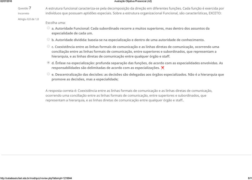 Autoridade dividida: baseia-se na especialização e dentro de uma autoridade de co