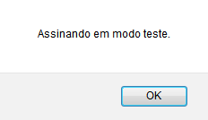 15) O sistema exibirá a mensagem: Assinando