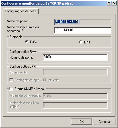 CONFIGURAÇÃO DAS CONEXÕES DE IMPRESSÃO 24 7 Digite o endereço IP do Fiery EX4112/4127. 8 Clique em Avançar.