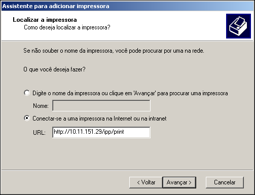 CONFIGURAÇÃO DAS CONEXÕES DE IMPRESSÃO 26 PARA CONFIGURAR A IMPRESSÃO IPP COM O WINDOWS 1 Windows 2000: Clique em Iniciar, selecione Configurações e, em seguida, Impressoras.