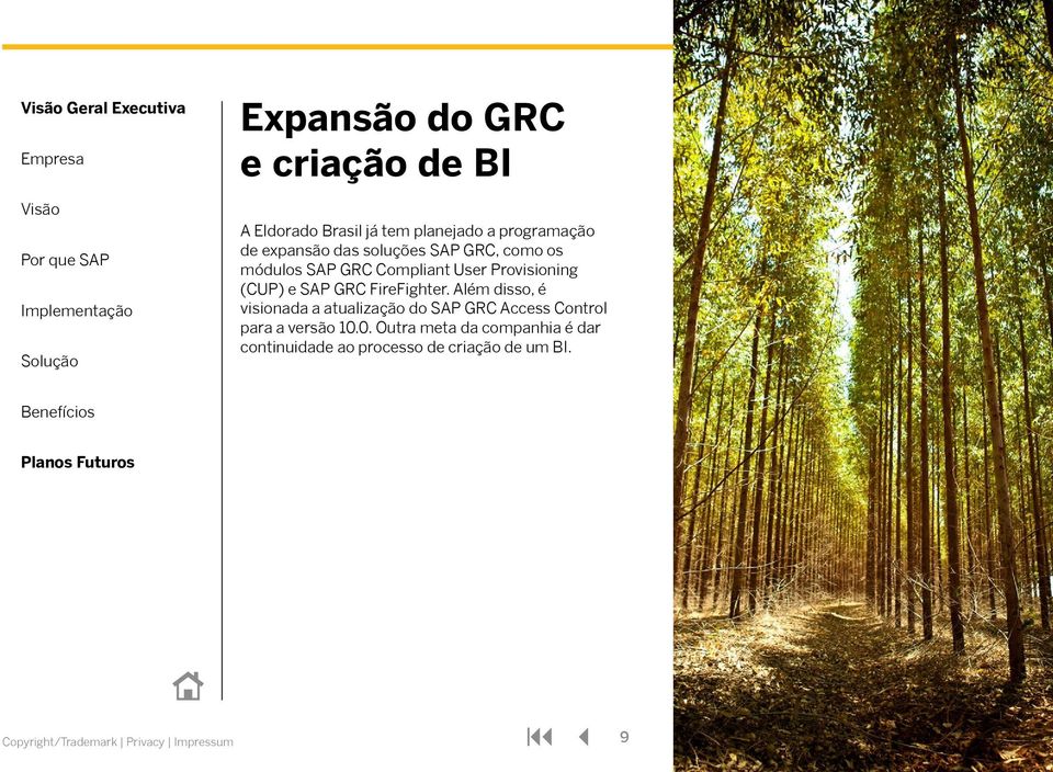 Além disso, é visionada a atualização do SAP GRC Access Control para a versão 10.