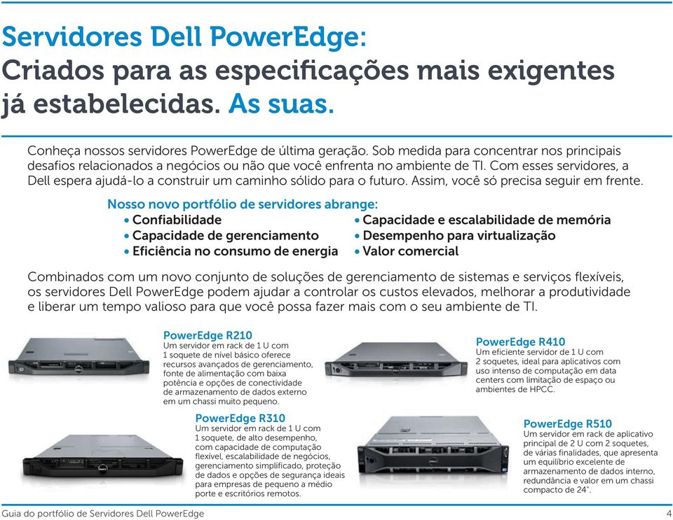 Com esses servidores, a Dell espera ajudá-lo a construir um caminho sólido para o futuro. Assim, você só precisa seguir em frente.