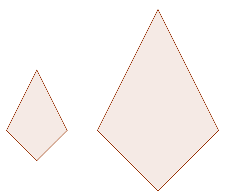 Exemplo 2 Considerem-se e Q polígonos semelhantes abaixo representados: Q Sabendo que a área de é igual a 3cm 2 e que a área de Q é