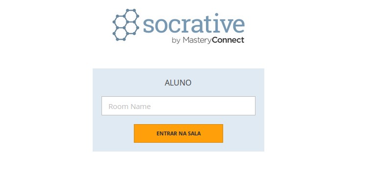 quais questões ele está fazendo. Após a configuração o aluno deve acessar o Socrative Student e fazer o acesso através do nome de sua turma.