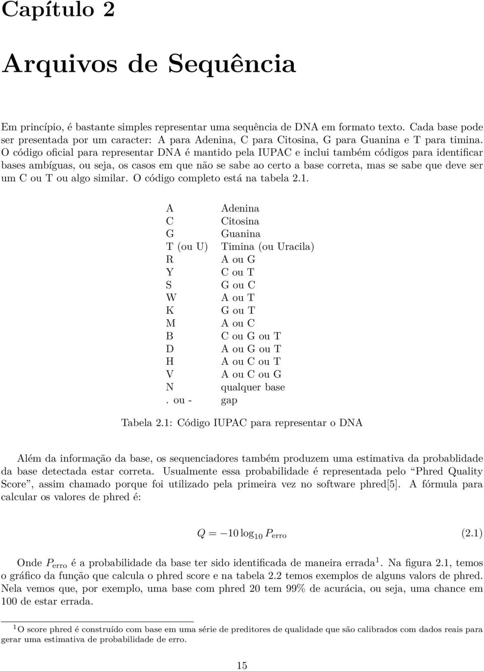 O código oficial para representar DNA é mantido pela IUPAC e inclui também códigos para identificar bases ambíguas, ou seja, os casos em que não se sabe ao certo a base correta, mas se sabe que deve