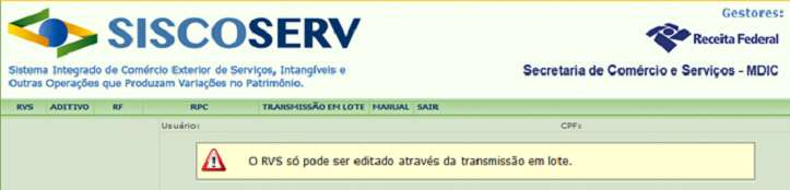 Cabe ressaltar ainda que os arquivos transmitidos por lote só poderão ser editados (retificados, aditados, etc.) utilizando a funcionalidade da transmissão em lote.