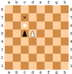 Figura 4: Movimentação dos peões 3.2 Bispo Figura 5: En passant Sua representação clássica pode ser visualizada na Figura 6. Essa peça se caracteriza por seu movimento nas diagonais.