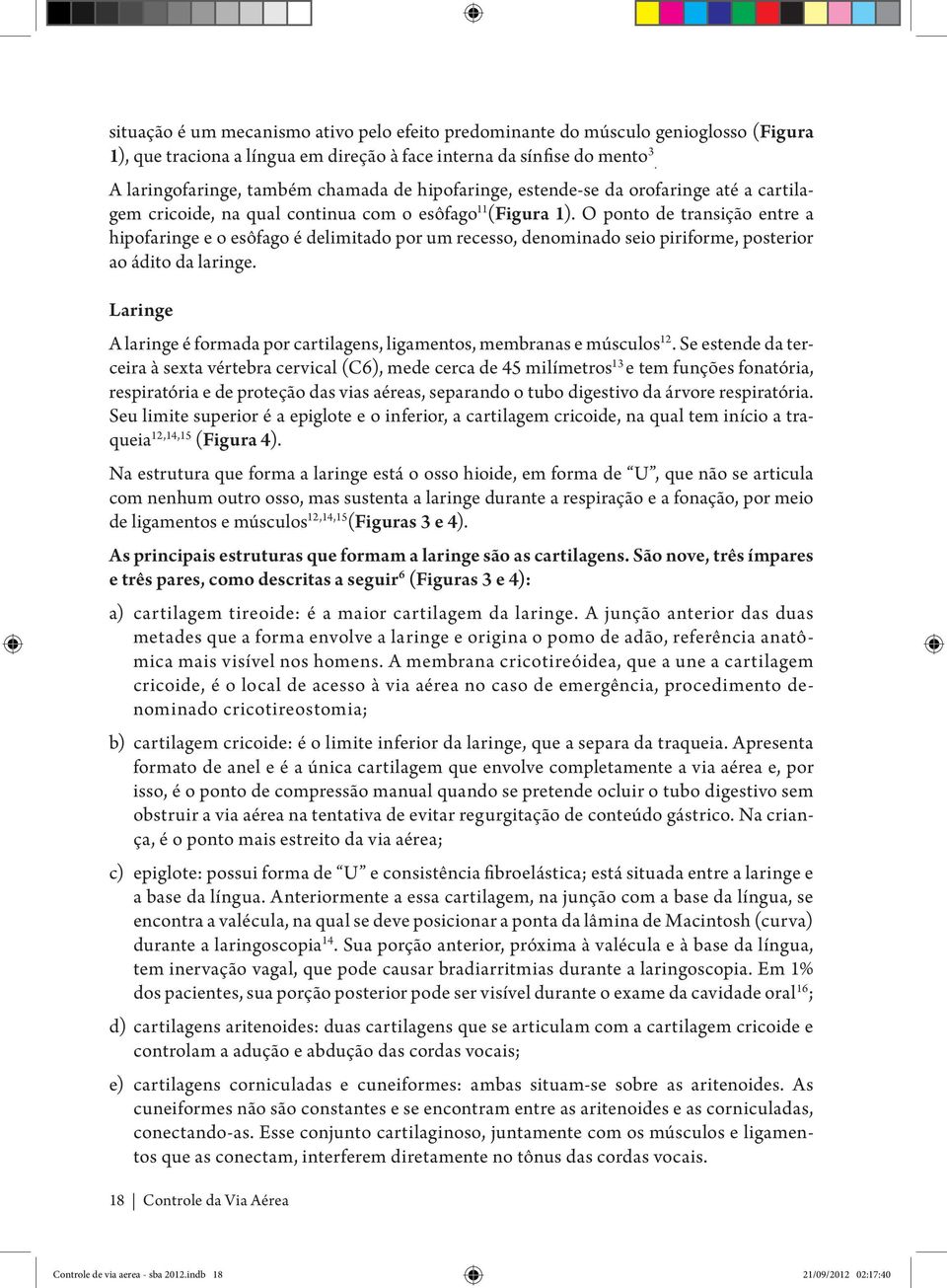 O ponto de transição entre a hipofaringe e o esôfago é delimitado por um recesso, denominado seio piriforme, posterior ao ádito da laringe.