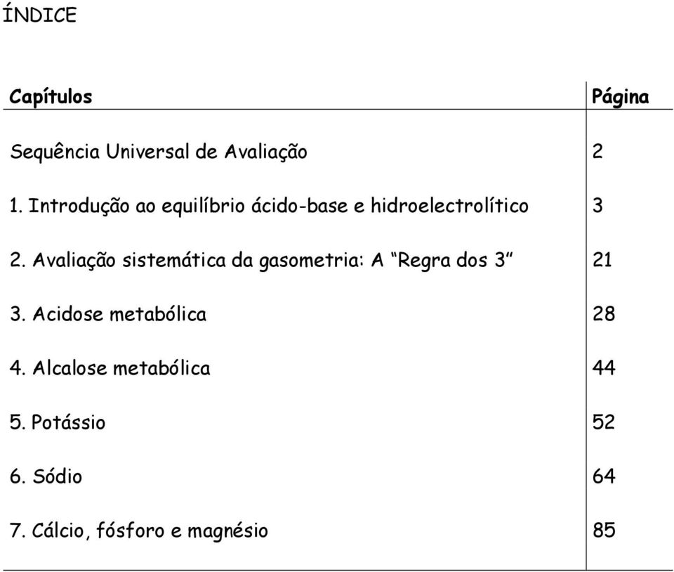 Avaliação sistemática da gasometria: A Regra dos 3 21 3.