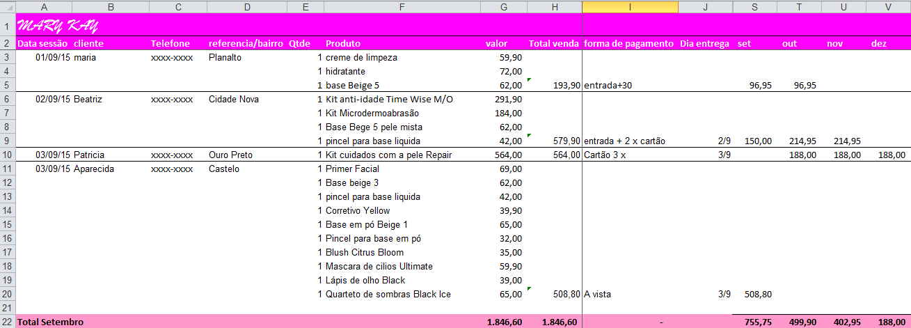 Controle de Vendas O controle de Vendas lhe ajudara além de controlar seu estoque com as saídas, analisar suas vendas diárias, acompanhar as clientes, ver se você esta com uma média boa de vendas,