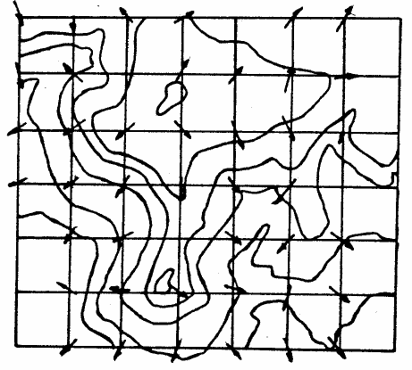 Métodos de determinação: Quadrícula Geoprocessamento Altitude Aspecto 1. Papel transparente com malha quadriculada sobre mapa topográfico 2.