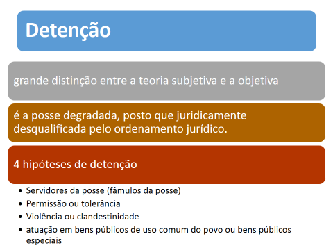 AULA 5: POSSE EMENTÁRIO DE TEMAS: Posse: detenção; LEITURA OBRIGATÓRIA CHAVES, Cristiano. Direitos Reais. Cristiano Chaves e Nelson Rosenvald. 6ª ed. Rio de Janeiro: Lumen júris, 2010.