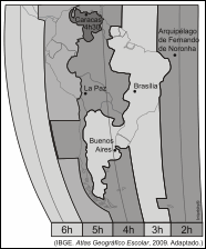 Apesar de ser um país mais extenso do que o Brasil, a China possui apenas um horário oficial para todo o território nacional.