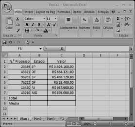 verticalmente. 50 Para formatar a fonte dos valores abaixo de R$ 500.000,00 com a cor vermelha e a dos valores acima de R$ 500.