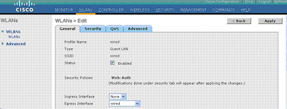 Controlador da âncora - WLAN para os