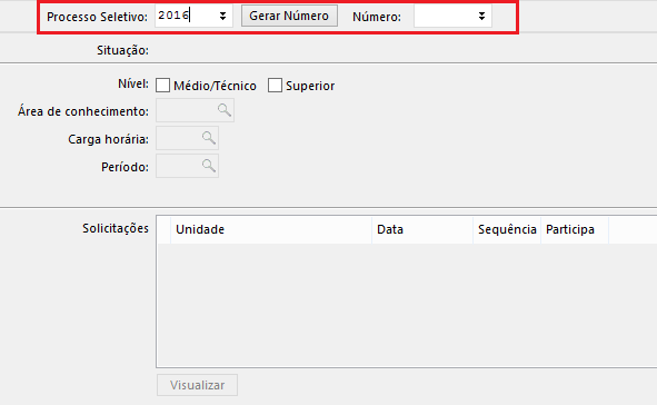 12/44 Tabela 2 Procedimento de integração das solicitações 1.