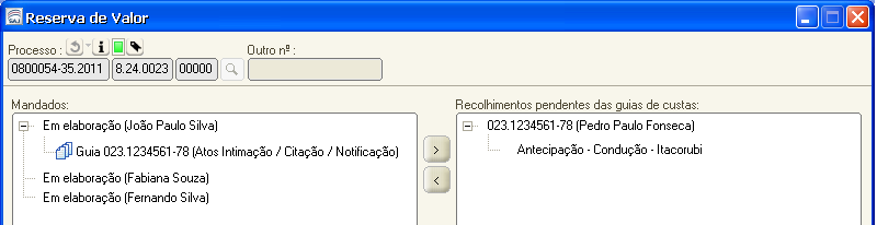 Quando a emissão for para mais de uma pessoa ou zona e gerar vários mandados (endereço diferente, forma de pagamento diferente, etc.