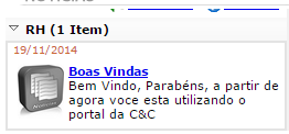 7 ALERTAS No centro da tela, abaixo do logo da C&C, estão os Alertas. Os Alertas são comunicados enviados automaticamente pelo RH para avisar os funcionários.