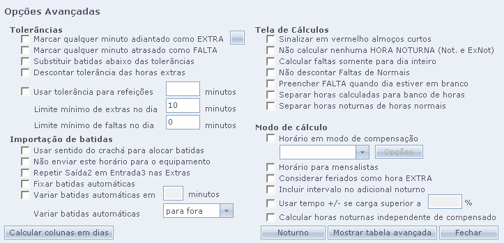 Ponto Secullum 4 - Configurações Avançadas de Horários Além do cadastro simples de um Horário, temos outras formas de configurá-lo.